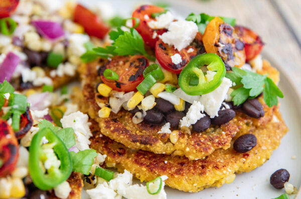 crispy corn cakes