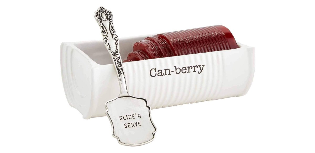 Mud Pie Can-Berry Ceramic Cranberry Serving Dish and Spatula Set