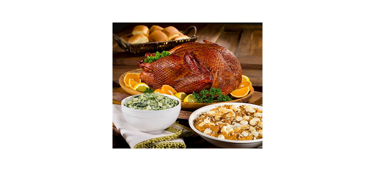 Hickory Smoked Whole Turkey 7-9 Pounds on a table