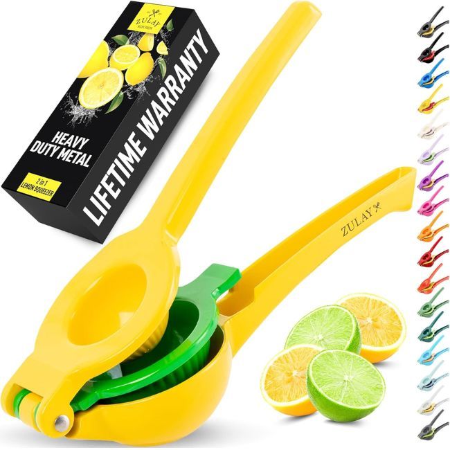 Zulay Kitchen Metal 2-in-1 Lemon Squeezer