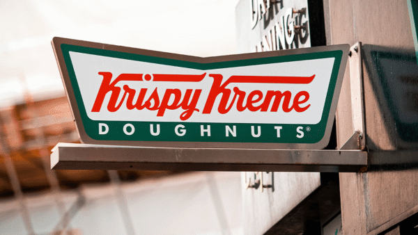 Krispy Kreme Doughnuts sign on a building