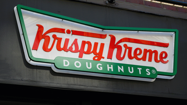 Krispy Kreme doughnuts sign on building