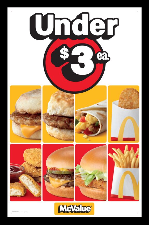 McDonald's Under $3 menu