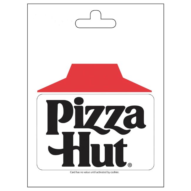 Pizza Hut logo on gift card
