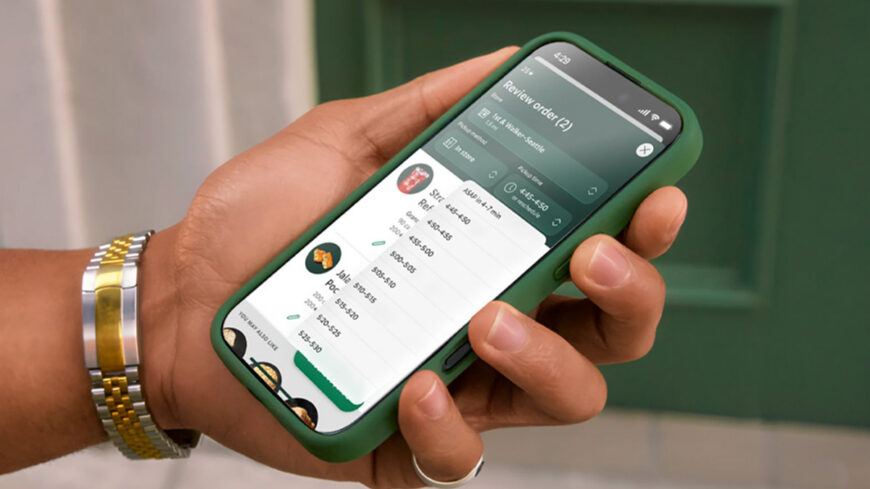 phone with starbucks app