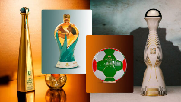Limited edition World Cup tequila bottles