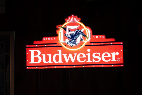 Budweiser neon sign
