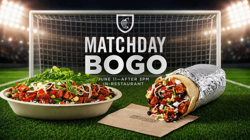 Chipotle June 11 Matchday BOGO deal for World Cup