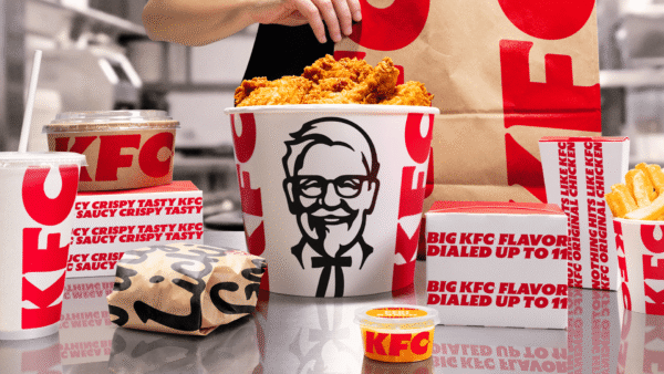 new KFC bucket and branding