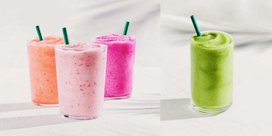 Starbucks Blended Energy Refreshers and Blended Matcha Lemonade