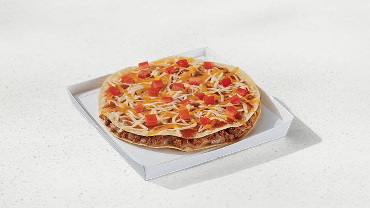Taco Bell Mexican Pizza isolated on white background