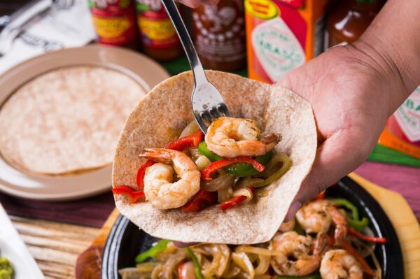 fajitas on table