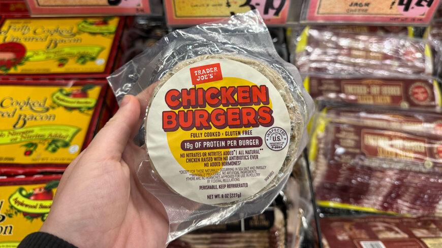 Trader Joe's Chicken Burgers.