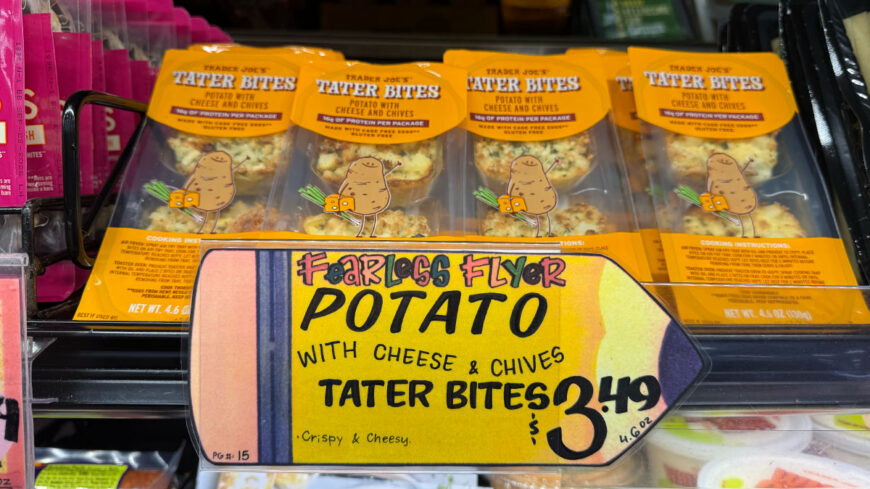 Trader Joe's Potato with Cheese and Chives Tater Bites.