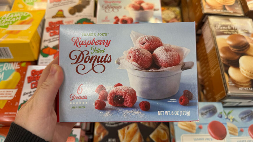 Trader Joe's Raspberry Filled Donuts.