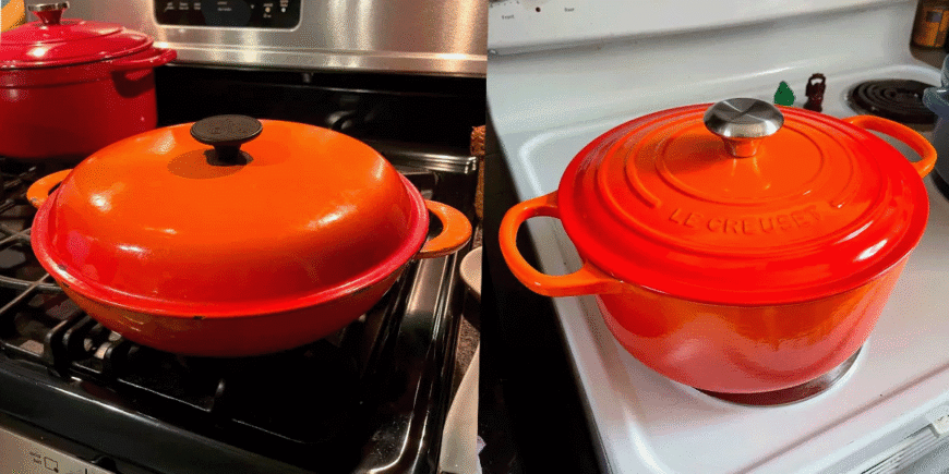 Le Creuset Dutch oven on a stovetop