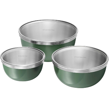 Caraway 6-Piece Stainless Steel Mixing Bowl Set