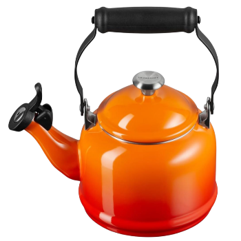 Le Creuset Enamel On Steel Demi Tea Kettle, 1.25 qt., Flame