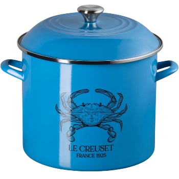 Le Creuset Enamel On Steel Traditional Stockpot, 16 qt.,Marseille:Blue Crab