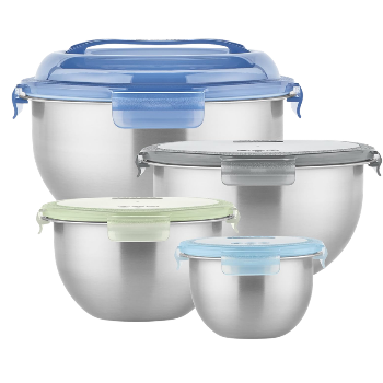 
Pyrex 4-Pack Metal Stainless Steel Mixing Bowls