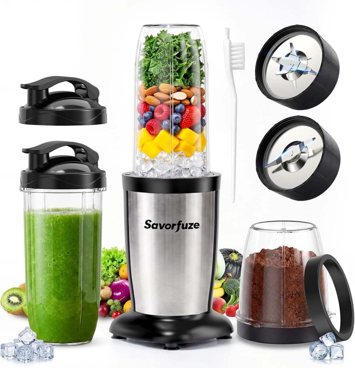 Savorfuze Smoothie Blender Grinder Combo