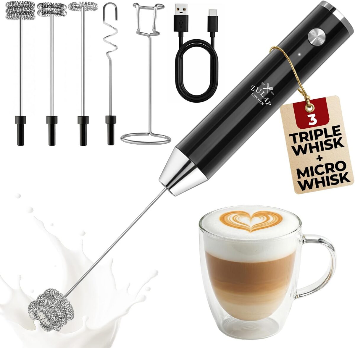 Zulay Handheld Milk Frother